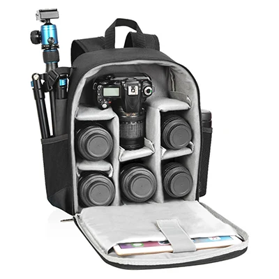 D6 large black CADeN Многофункциональный рюкзак для камеры цифровая DSLR сумка для камеры водонепроницаемая сумка для наружного фотоаппарата чехол для фото для Nikon Canon sony - Цвет: D6 large black