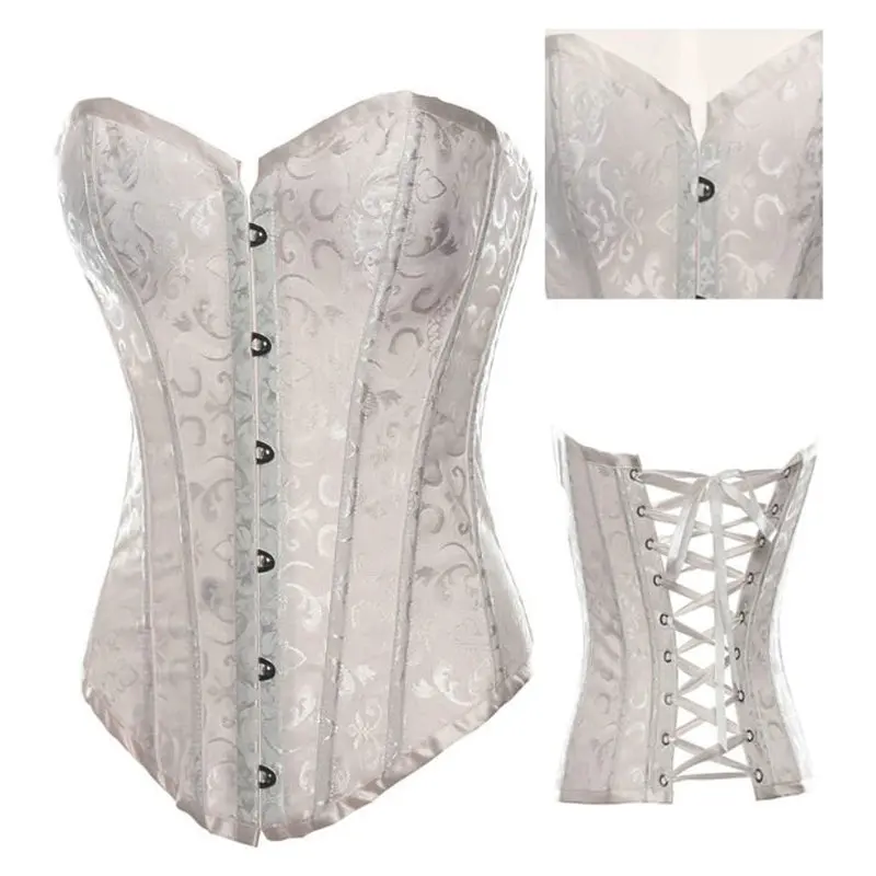Wholesale - 2340 CORSET BUSTIER 1 set Dropship Sexy Black Floral Tapestry brocade corset Lingerie |