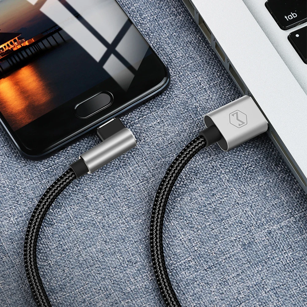 MCDODO Тип USB C кабель макс 5A быстрой зарядки для Samsung S8 плюс Xiaomi 90 градусов обратимой Тип-c для OnePlus 5 т Huawei