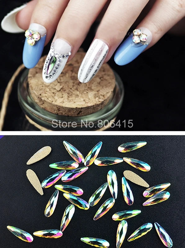 Высококачественное искусственное украшение для ногтей восьмиугольный Кристалл