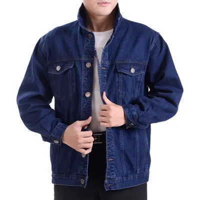Mens Loose Large Size Denim Jacket Male Autumn and Winter Thick Anti-static Casual Coat Plus S-4XL | Мужская одежда