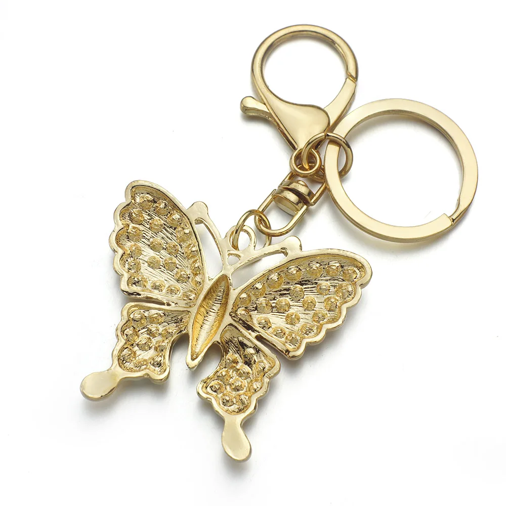 Брелки Dormon с бабочкой кольца держатель Кристалл для женщин ювелирные изделия
