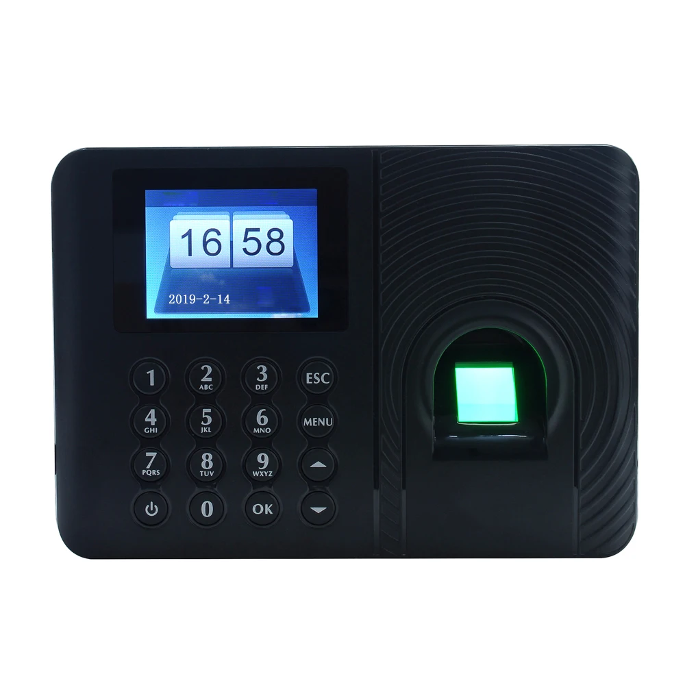

Умная биометрическая машина для отпечатков пальцев с паролем, регистратор посещаемости работников, 2,4 дюйма, часы времени посещаемости