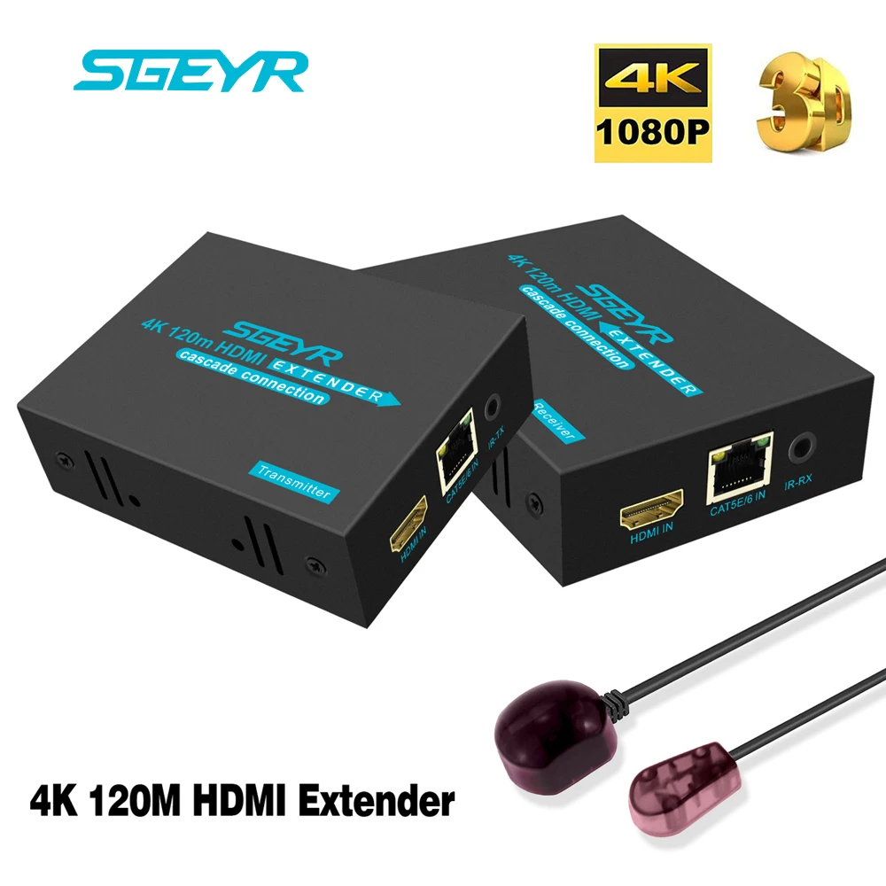 SGEYR HDMI удлинитель с 2 порты тонкого цифрового разъема для передачи звука и
