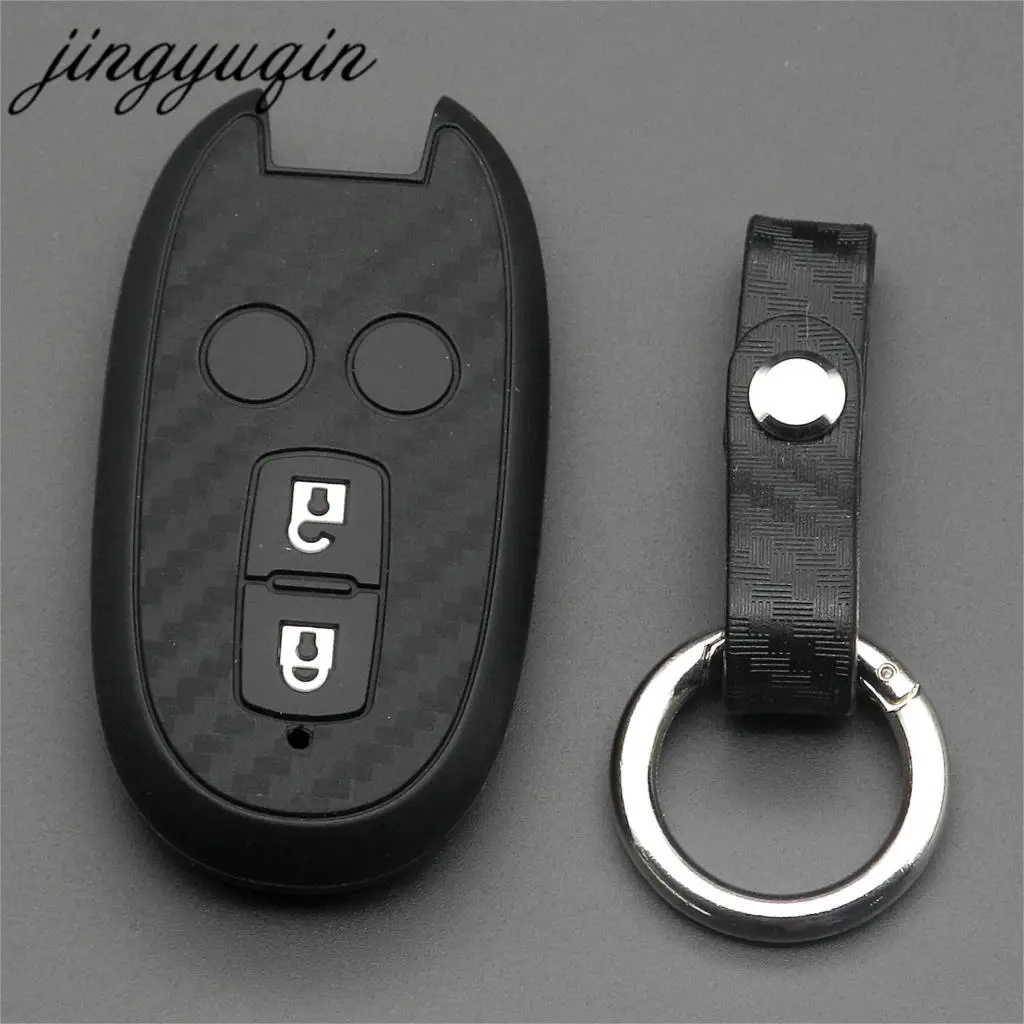 

jingyuqin Smart Key Carbon Case For Suzuki Stingray Wagon R Hustler MH23S MH34S Alto Spacia Solio FOB Remote Keyless Car Styling