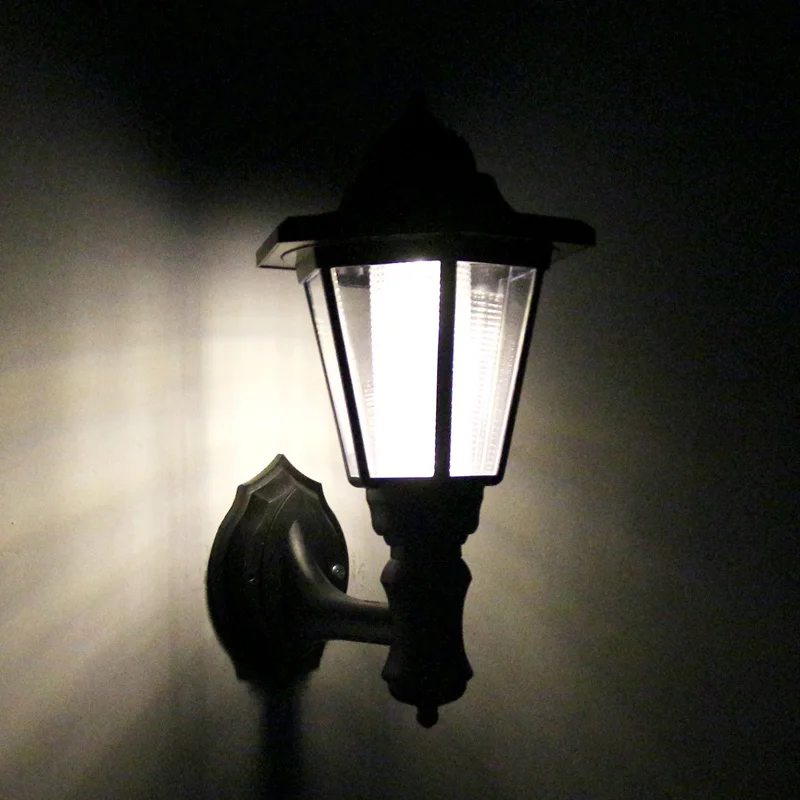 Уличный настенный светильник на солнечной батарее 1000 мАч|lamp black|lamps plus led lightslighted