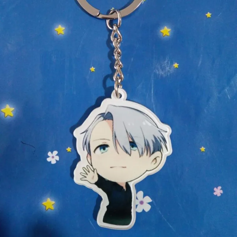 6 шт./лот аниме Юри на льду брелок для ключей Виктор Никифоров Katsuki подвесные