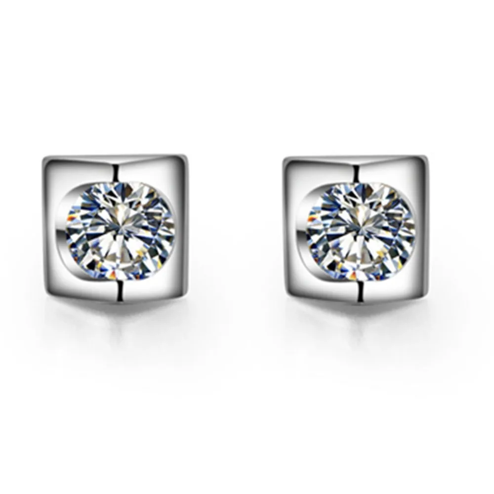 Test Positive 0. 3CT/шт серьги с муассантом брендовые гвоздики из стерлингового серебра