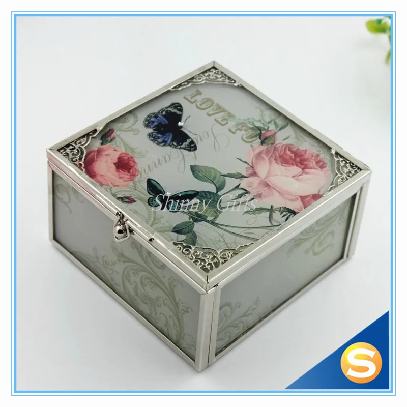 Modern Fashion Style Glass Jewelry Box Trinket | Дом и сад
