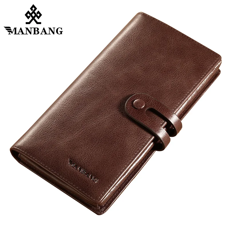 ManBang 2019 Новый Для мужчин женские кошельки из натуральной коровьей кожи модная