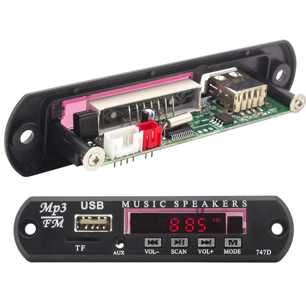 Беспроводной автомобильный mp3 плеер аудио модуль 12 В USB TF радио FM AUX автомобильные