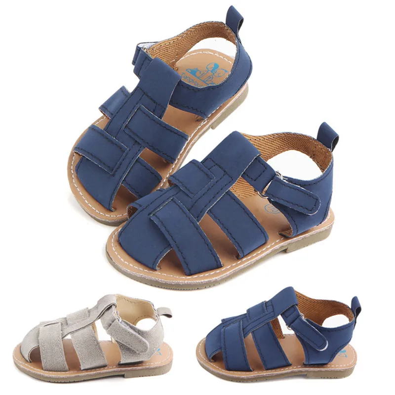 Детские первые ходунки Детская летняя обувь модная резиновая однотонная для