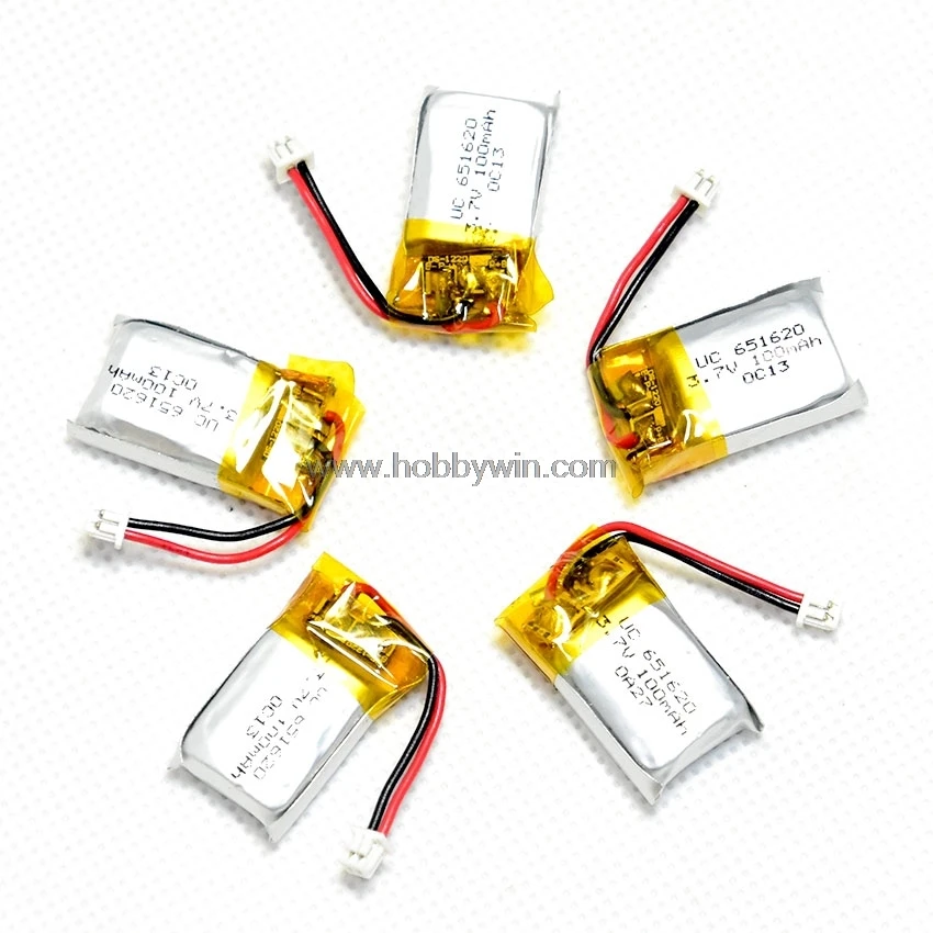 3 7 В/100 мАч 20C LiPO батарея 1 25 plug x5pcs для RC micro drone multirotor Lipolymer power|Детали и аксессуары| |