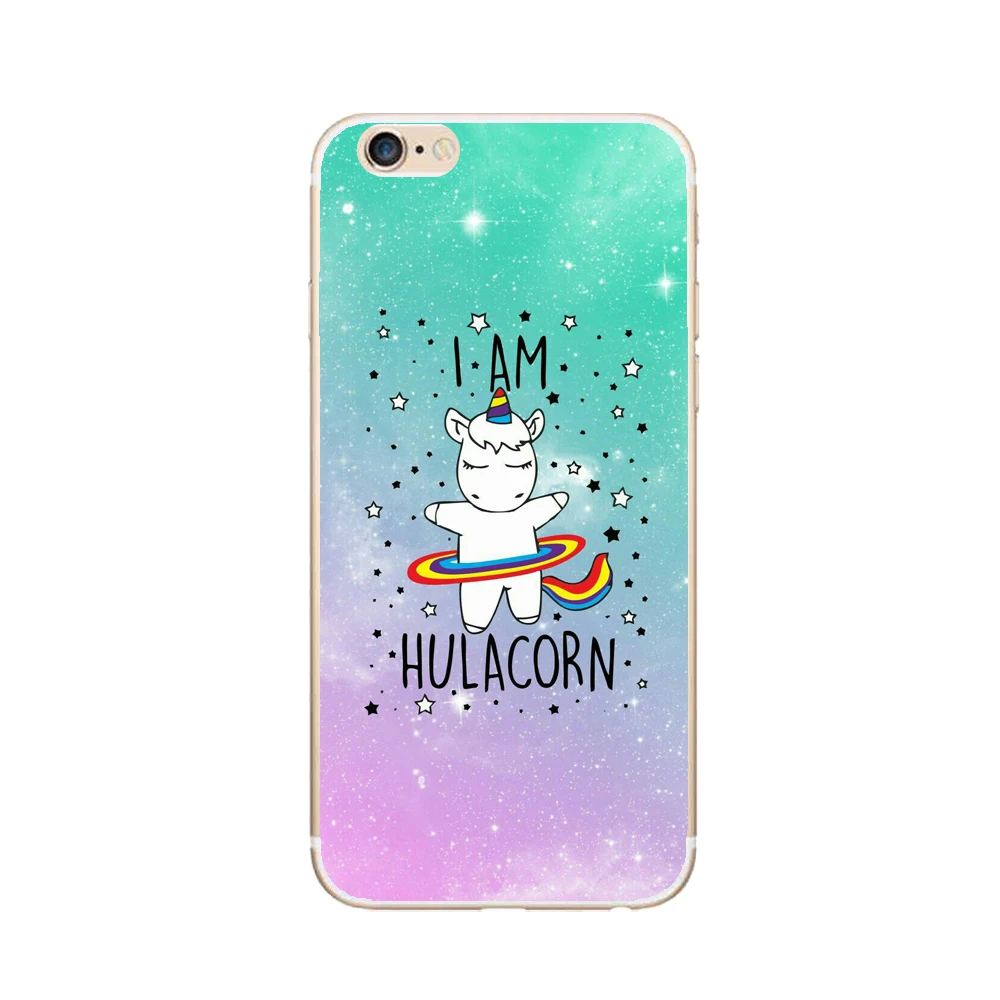 Ultra Thin Soft TPU Gel Silicon Cute Hippo Rainbow Unicorn Horse Case Cover For Apple iPhone 6 6S Transparent Phone Cases |