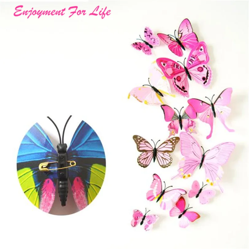 12x 3D Декор для комнаты в виде бабочек оптовая продажа высокое качество горячая