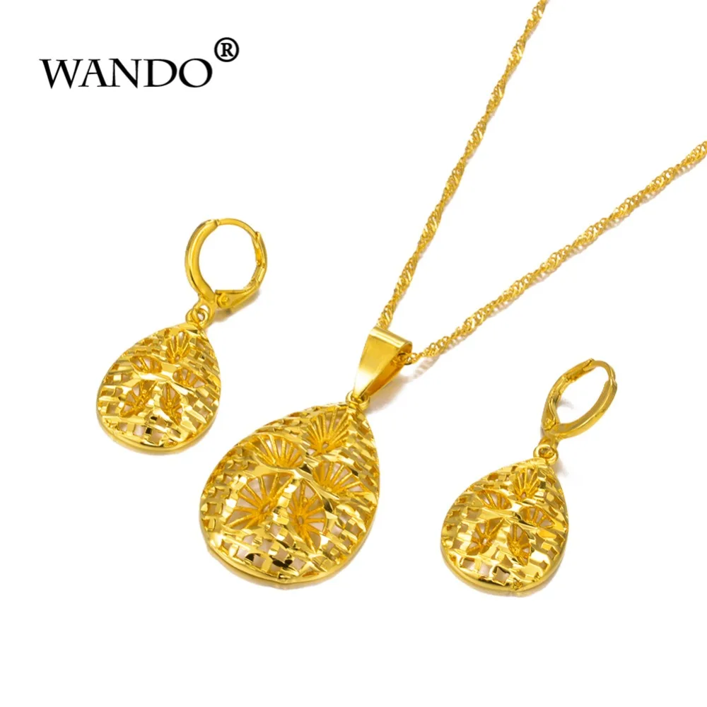 Wando новинка ювелирный комплект из эфиопской кожи 22 к золотое