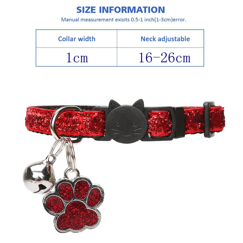 Red Cat Collar Персонализированный ошейник для кошек с колокольчиком, Заказные ошейники для кошек, котенок, щенок, ID, именной ошейник для кошек, ожерелье для маленьких питомцев MP0102 - Цвет: Red Cat Collar