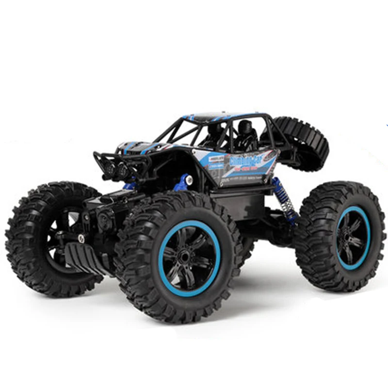 RC автомобилей 1/14 4WD удаленного Управление высокое Скорость автомобиля 2,4 ГГц Электрические RC игрушки Monster Truck багги для бездорожья игрушки для детей-сюрприз радиоуправляемые машины машина на радиоуправлении - Цвет: Синий