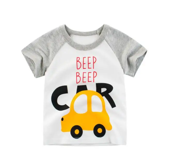 t-shirt 6 Новая футболка для мальчиков, детские базовые футболки, футболки с рисунком кактуса, детская спортивная одежда, дизайнерские рубашки для маленьких мальчиков 2-10 лет - Цвет: t-shirt 6