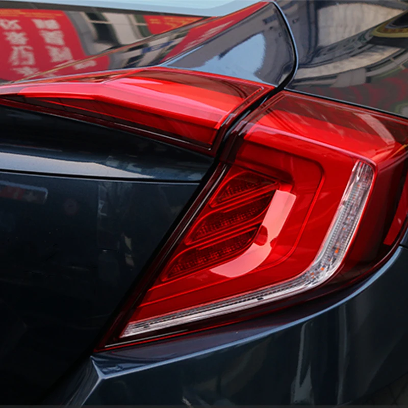 Для Honda Civic задние фонари 10-й седан светодиодный задние фонари автомобиля задний фонарь задняя фара автомобиля поворот+ Реверсивный+ стоп-сигнал