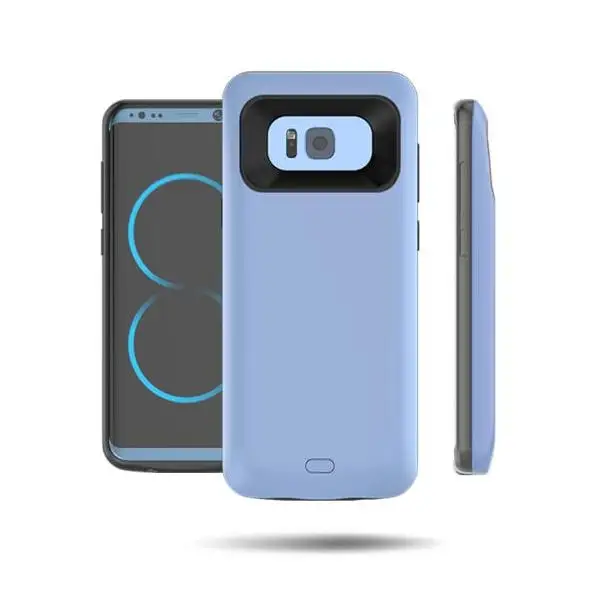 Новое поступление 5500 mAh Внешняя резервная батарея чехол для Samsung S8 Plus полная защита блок питания - Цвет: Blue