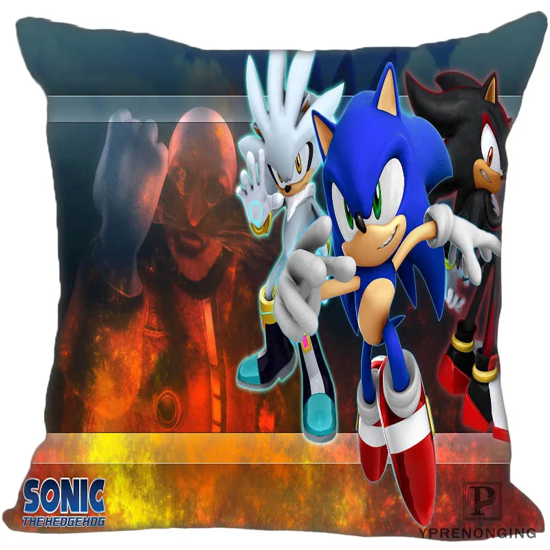 Квадратный чехол для подушки на заказ Sonic the Hedgehog, Наволочка на молнии, чехол 35X35,40x40,45x45 см(с одной стороны) 180522-02-226 - Цвет: Square Pillowcase