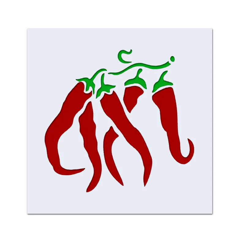 1 шт. 13 см перец DIY Многослойные трафареты настенная живопись раскраска для