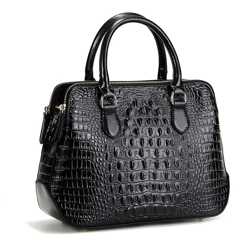 Fashion genuine Leather Women bag Crocodile Pattern Messenger bags ladies Purse female totes bag Handbag Leisure Tote Sac A Main