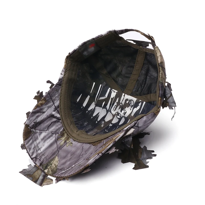 

3D Leaves outdoor climbing Cap Women Men Quick Drying Waterproof Sunshade Cool Hat Head Wear