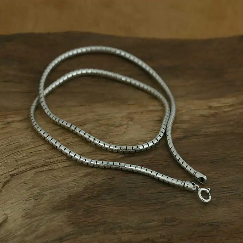 S925 sterling silver men's necklace personality fashion jewelry snake-shaped wild long section with chain 2018 new send lover's |