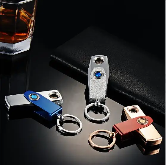 Многофункциональная перезаряжаемая USB зажигалка Jobon брелок Электронная