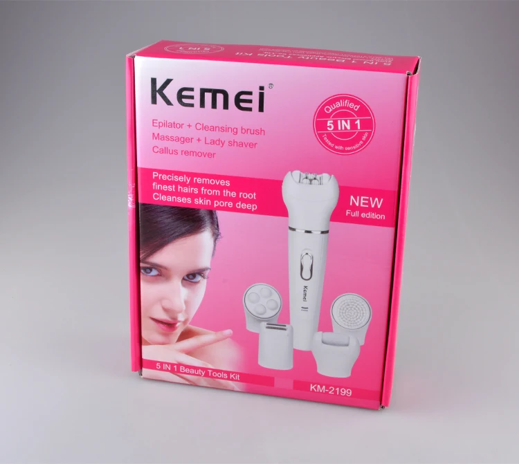 KEMEI5 в 1 эпилятор для удаления волос на лице беспроводной электробритва щетка