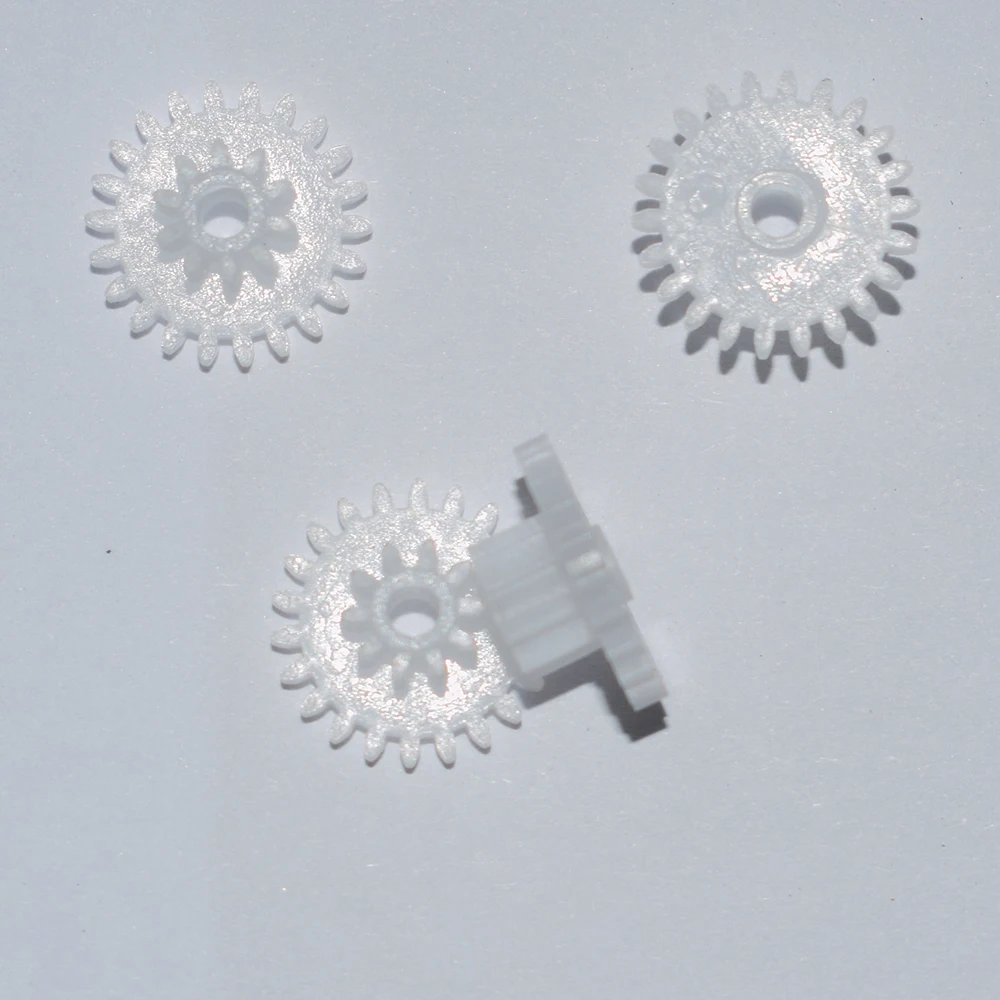 

10/100pcs 22+10T 0.5M 2.1MM hole plastic gear dron rc car plane robot kids toys for boys diy baby accessories montessori GP22102