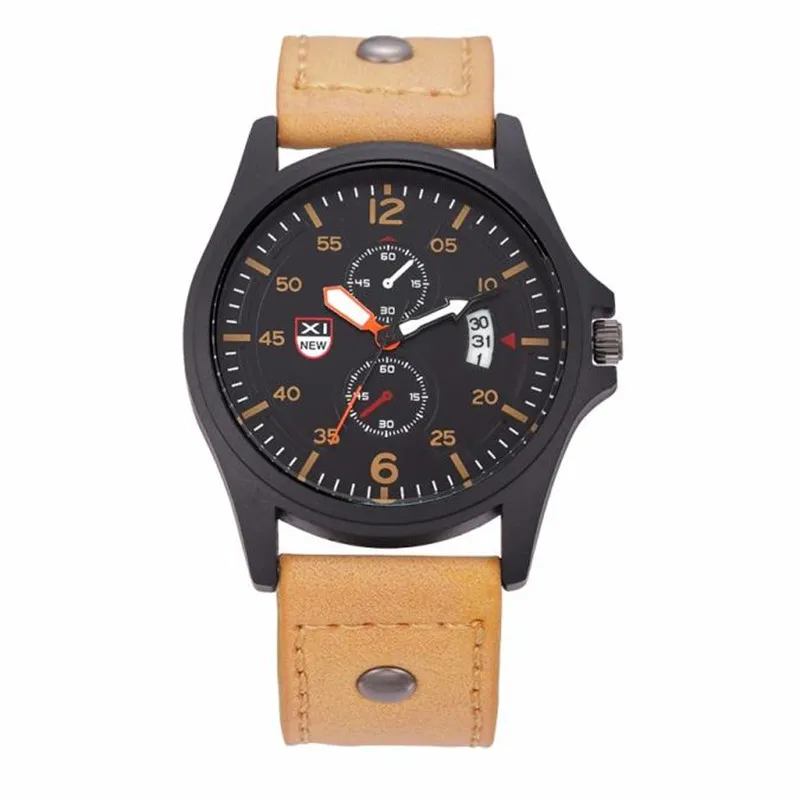 

Digital Leather Watch Men Sport Super Cool Men's Quartz Sports Watches Luxury Brand LED Military Wristwatch Male #D