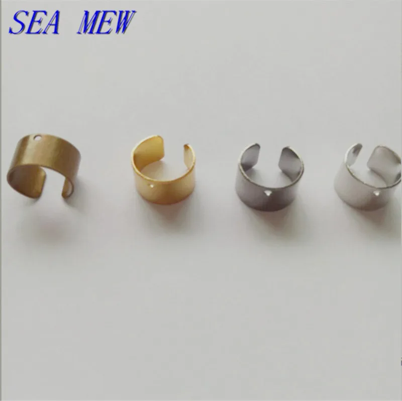 Серьги каффы для пирсинга медные клипсы 10 х6 мм|clip on earrings|piercing clipear cuff |