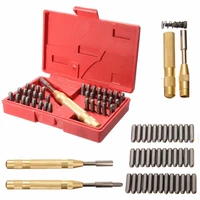 38pcs automatic letter number stamping metal punch stamp set tool kit for plastics leather soft metal punch imprint stamping die