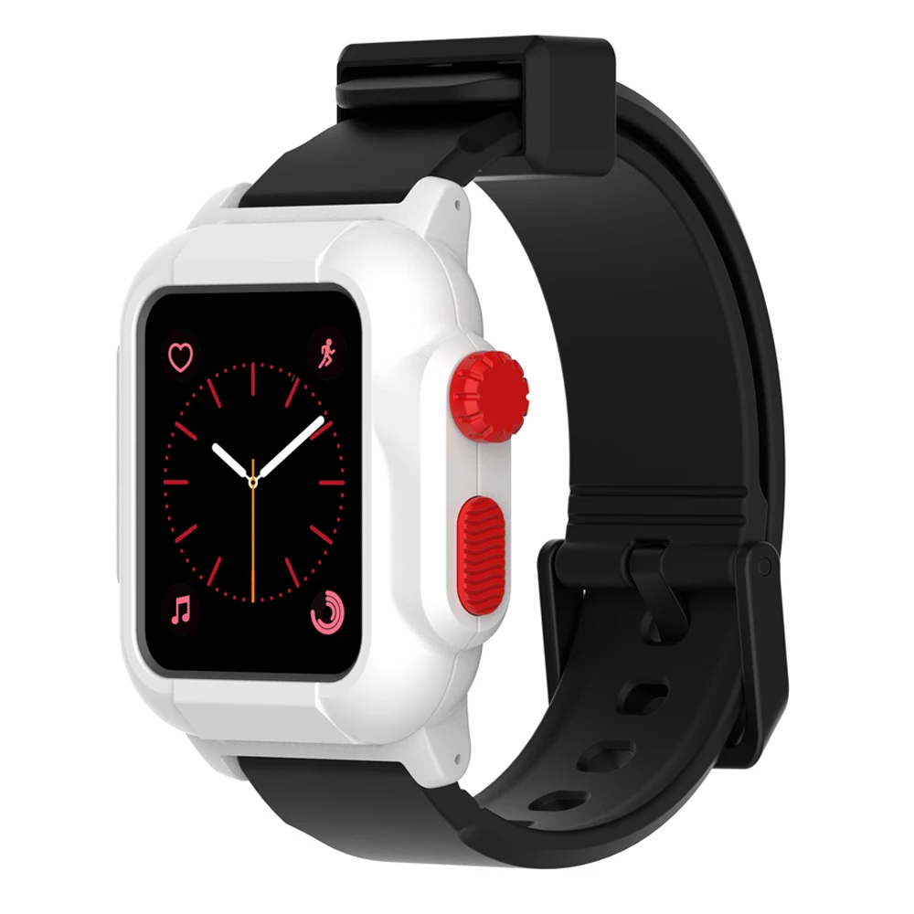 Aivtalk чехол и ремешок совместимы с Apple Watch 42 мм спортивные черные силиконовые