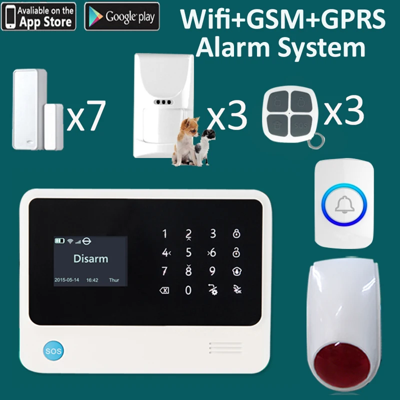 Все беспроводные датчики детекторы безопасности GSM wifi сигнализация G90B