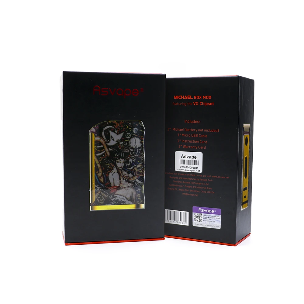 100% оригинал мод Asvape для Майкла VO200 TC Devils Night Edition электронных сигарет с питанием от