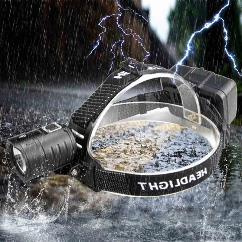 Xhp70.2 Headlamp Usb Charged Orange Peel Aluminum Cup Fixed Focus Headlamp Power Display Strong Headlamp
