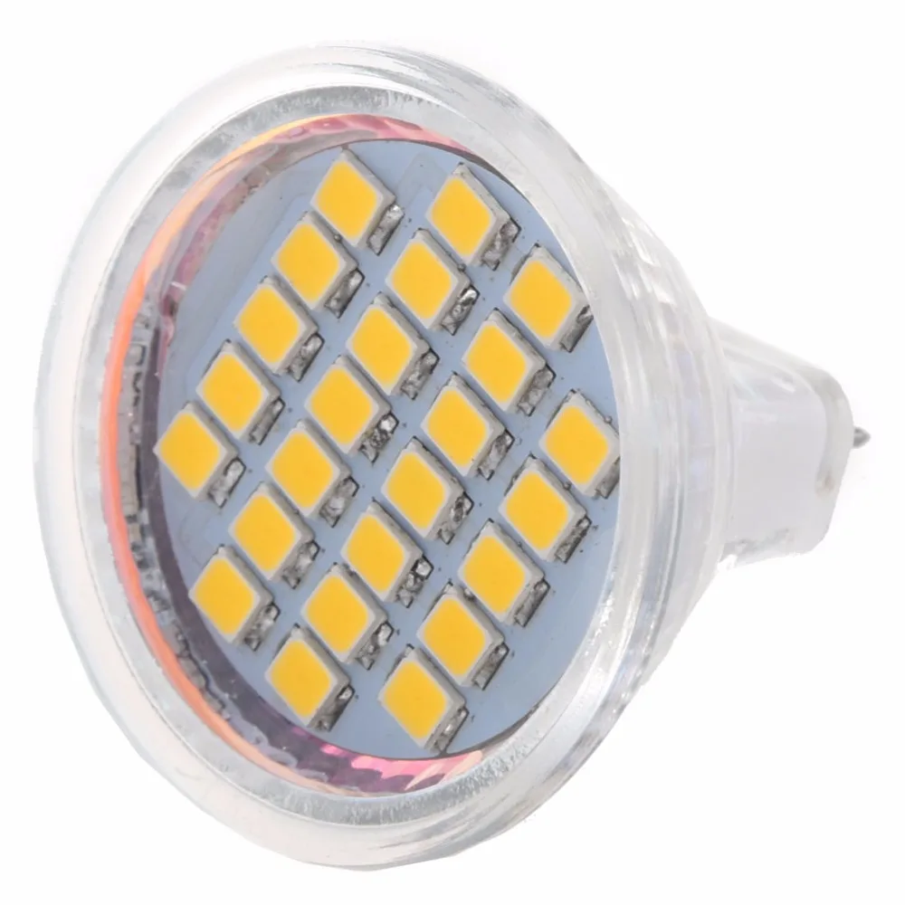 Светодиодная лампа 12 в постоянного тока 5 шт. 1 вт MR11 G4 24 светодиодный ода 3528 SMD 1210