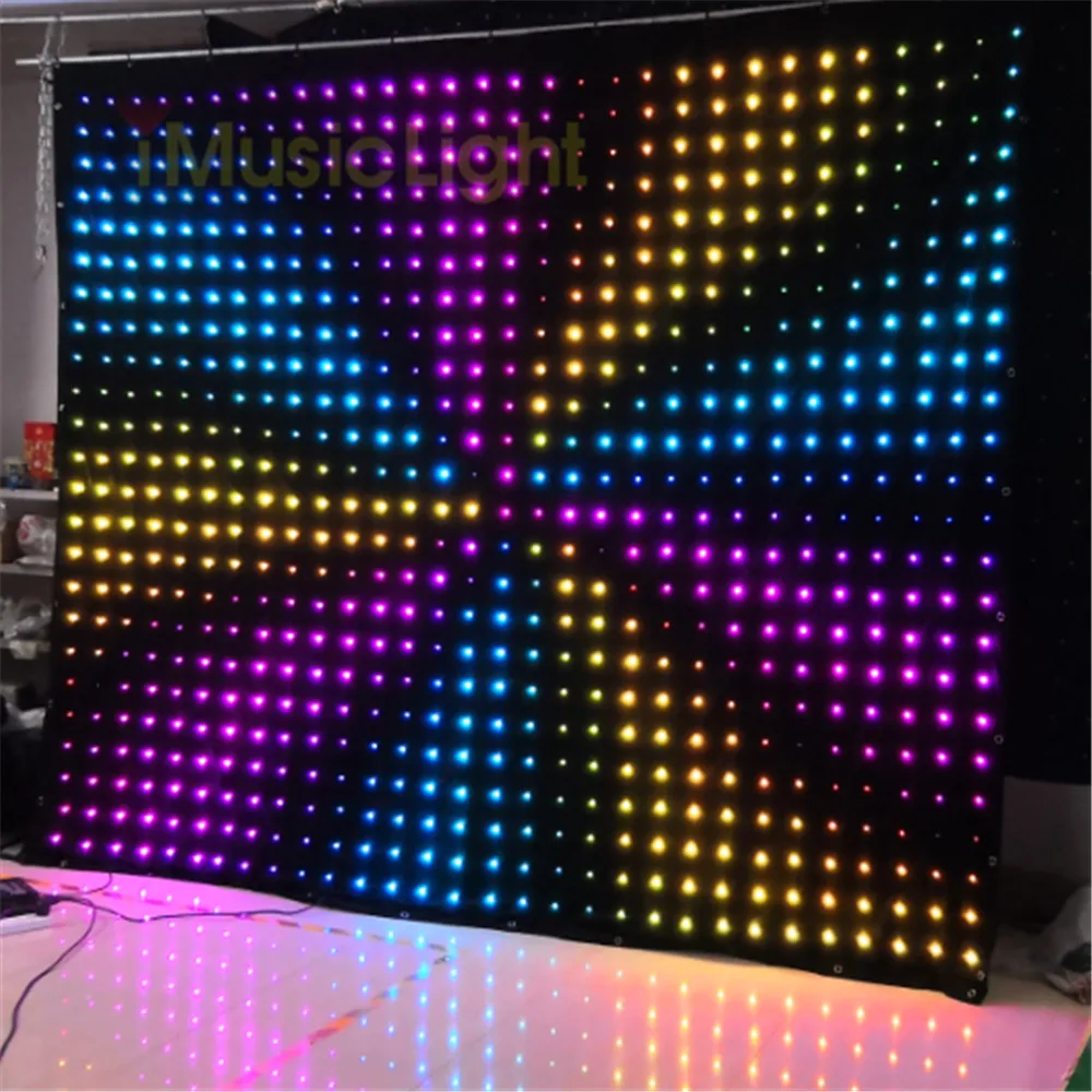 Новая светодиодная завеса для зрелищных мероприятий P10 2,5 M X 3M PC/DMX контроллер сценический гибкий пиксельный экран DJ освещение фон