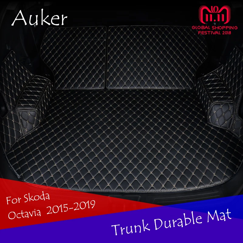 

Коврики для заднего багажника автомобиля для Skoda Octavia A7 Wagon AA 2015-2019, полноразмерные прочные коврики для багажника, подкладка для груза