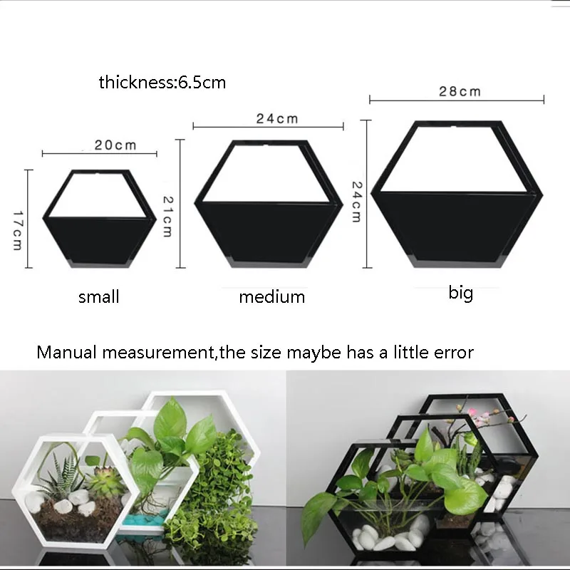 Креативная настенная ваза одноцветная железная художественная Геометрическая