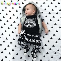 baby boy tracksuit summer toddler clothing fashion cartoon print kids girl clothes toppant 2pcs infant set autumn outfit bc1238