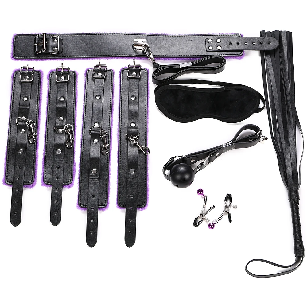 Новинка сексуальный комплект 7 шт./компл. фетиш секс связывание Секс игрушки для