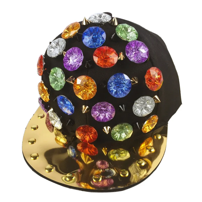 Новые шапки snapback новый дизайн золотые шипы заклепки в форме крыльев хип хоп