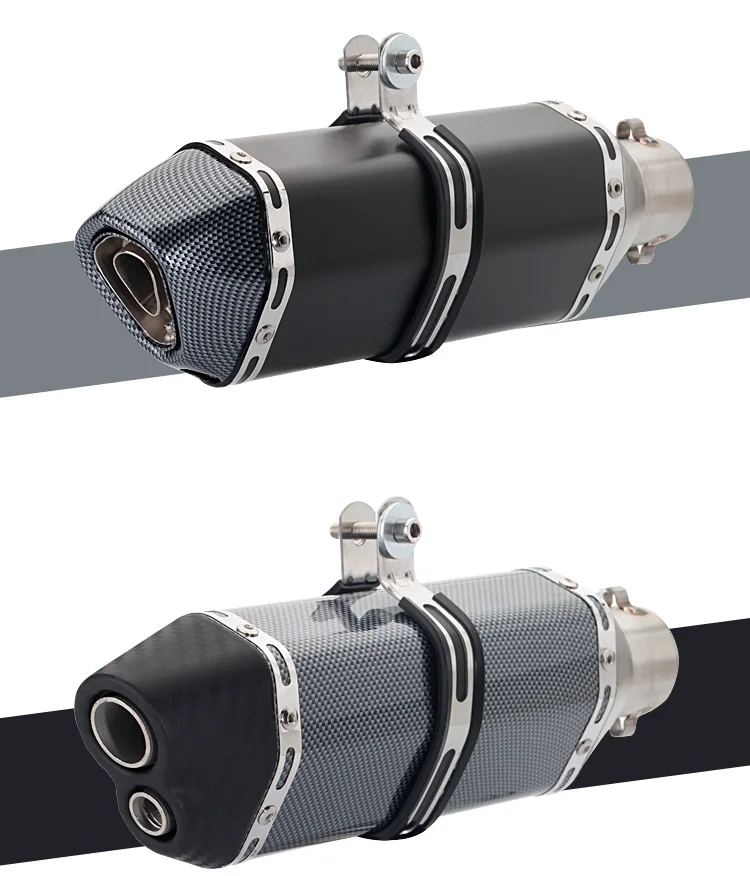 Универсальный мотоцикл Akrapovic выхлоп модифицированный Кроссовый глушитель для FZ6 CBR250 CB600 MT07 ATV Dirt Pit Bike