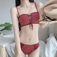 Зеленый красный 1/2 чашки бесшовное платье для молодых девушек пояс пуш-ап нижнее белье цельное женское сексуальное нижнее белье бюстгальтер набор белья, бюстгальтер - Color: Red