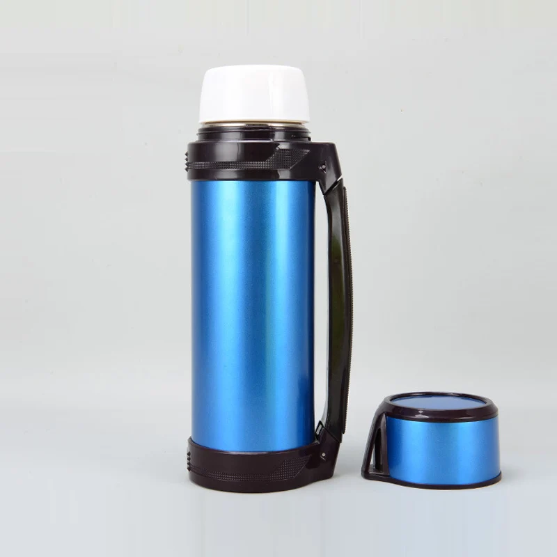 Large capacity stainless steel vacuum Insulation water bottle outdoor travel sports portable multifunctional kettle | Дом и сад